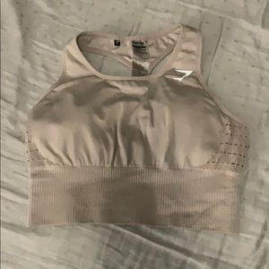 Gymshark crop vest in taupe